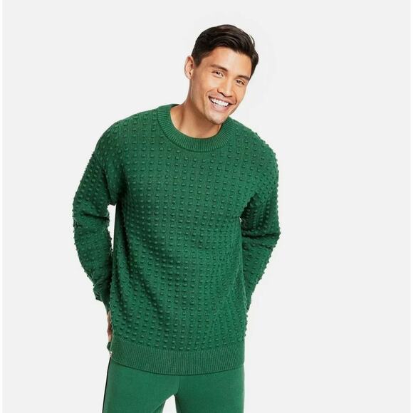 [LEGO] Target Green Men's Textured Brick Crew Neck Sweater NWT Sz Large Tall LT - Picture 1 of 10
